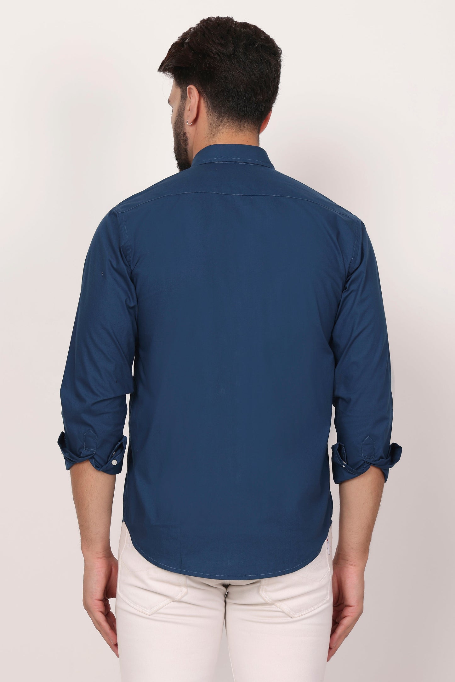 New Royal Blue Down Button Casual Shirt I 100% Cotton Twill