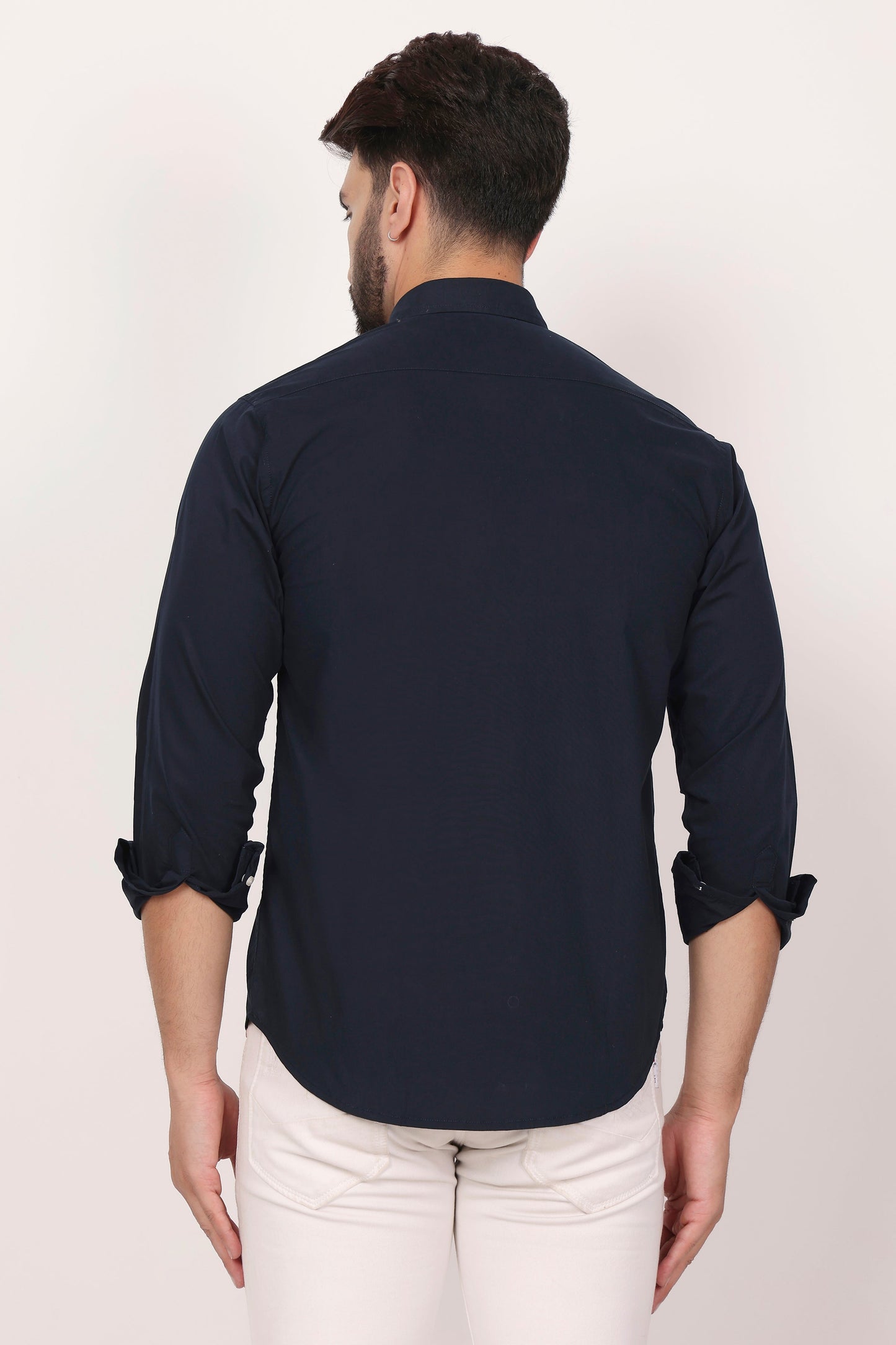 New Navy Blue Down Button Casual Shirt I 100% Cotton Twill