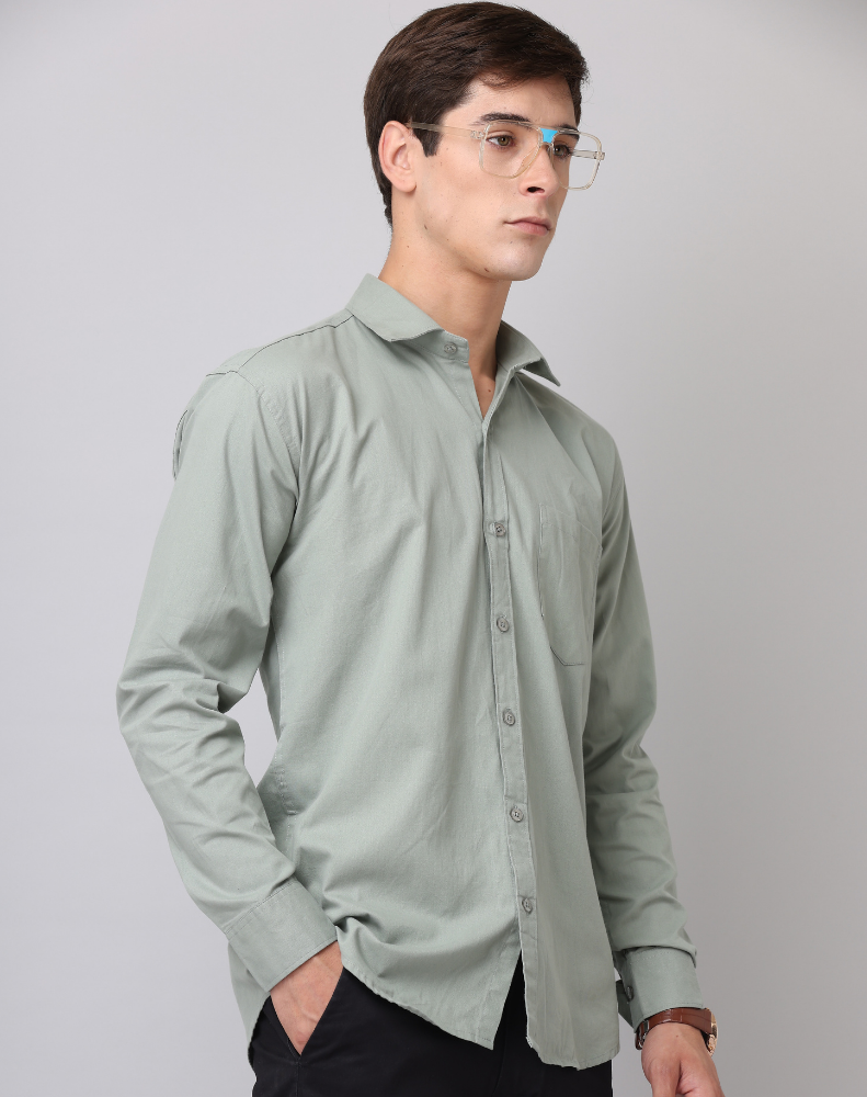 Frankshirt Pista Solid Tailored Fit Cotton Casual Shirt for Man