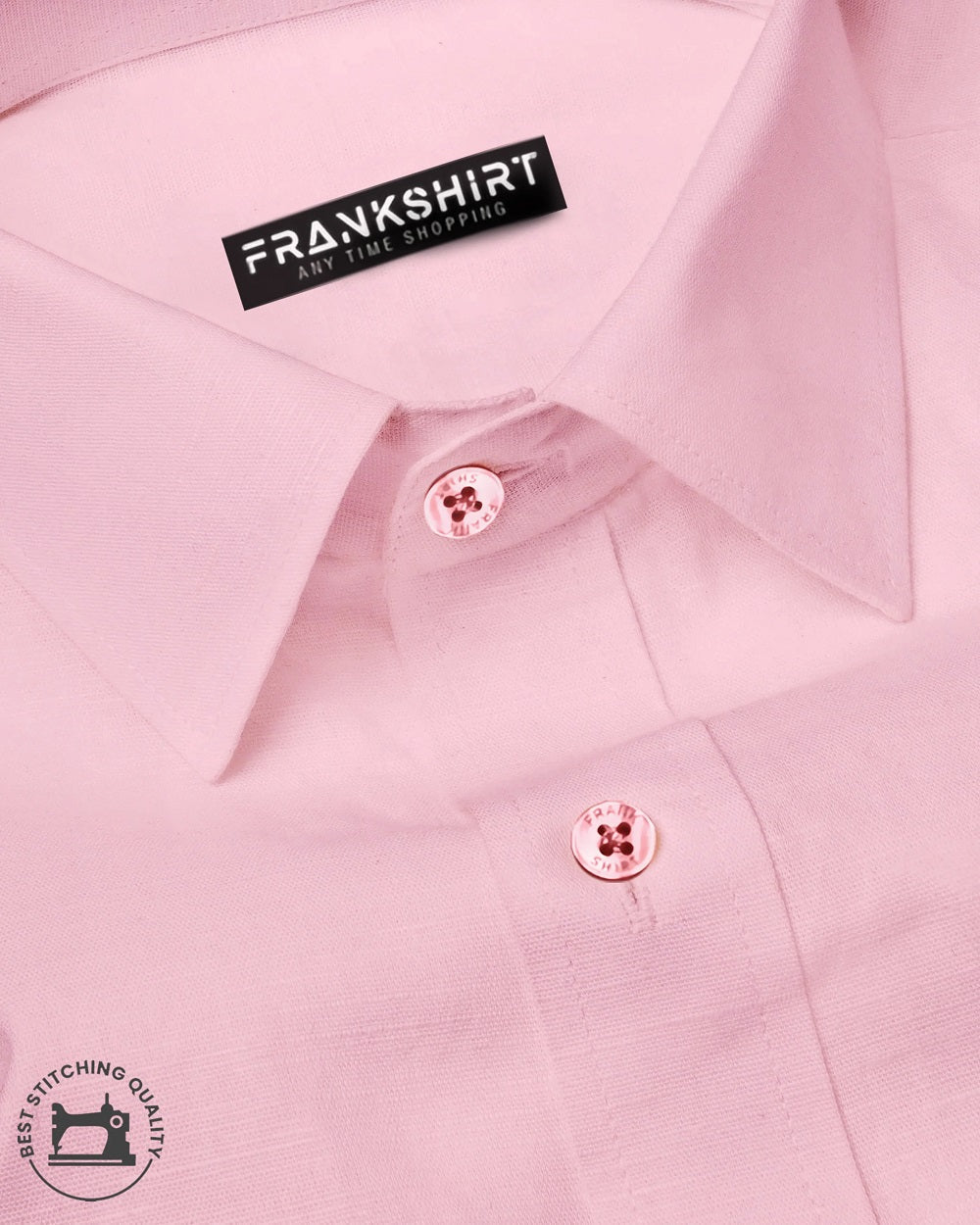 Pack of 2 Cotton Shirt for Man (Light Pink and Dark Grey) - Frankshop.in