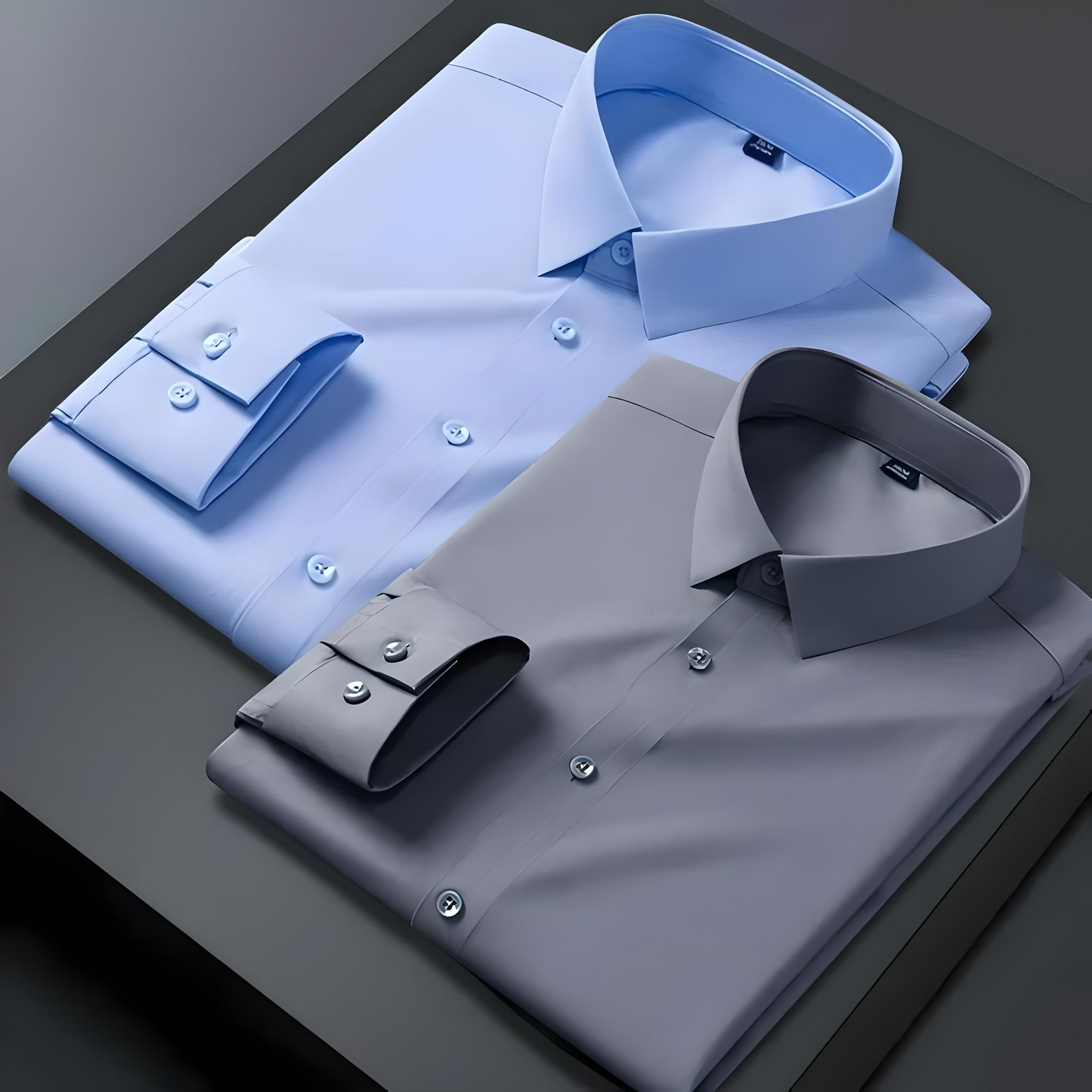 Pack of 2 Premium Cotton Shirt for Man (Sky Blue and Dark Grey)