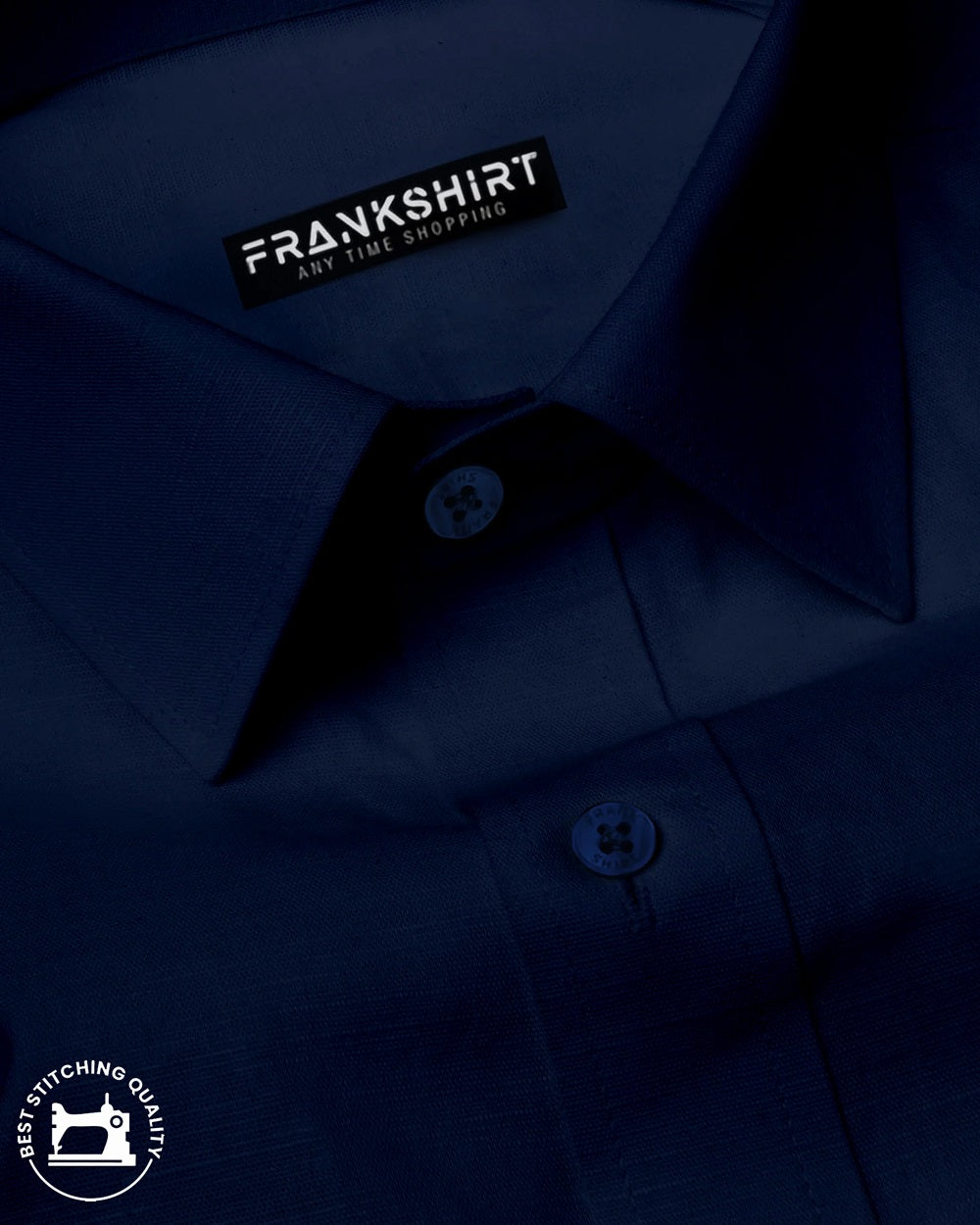 Pack of 2 Cotton Shirt for Man (Light Blue and Navy Blue) - Frankshop.in