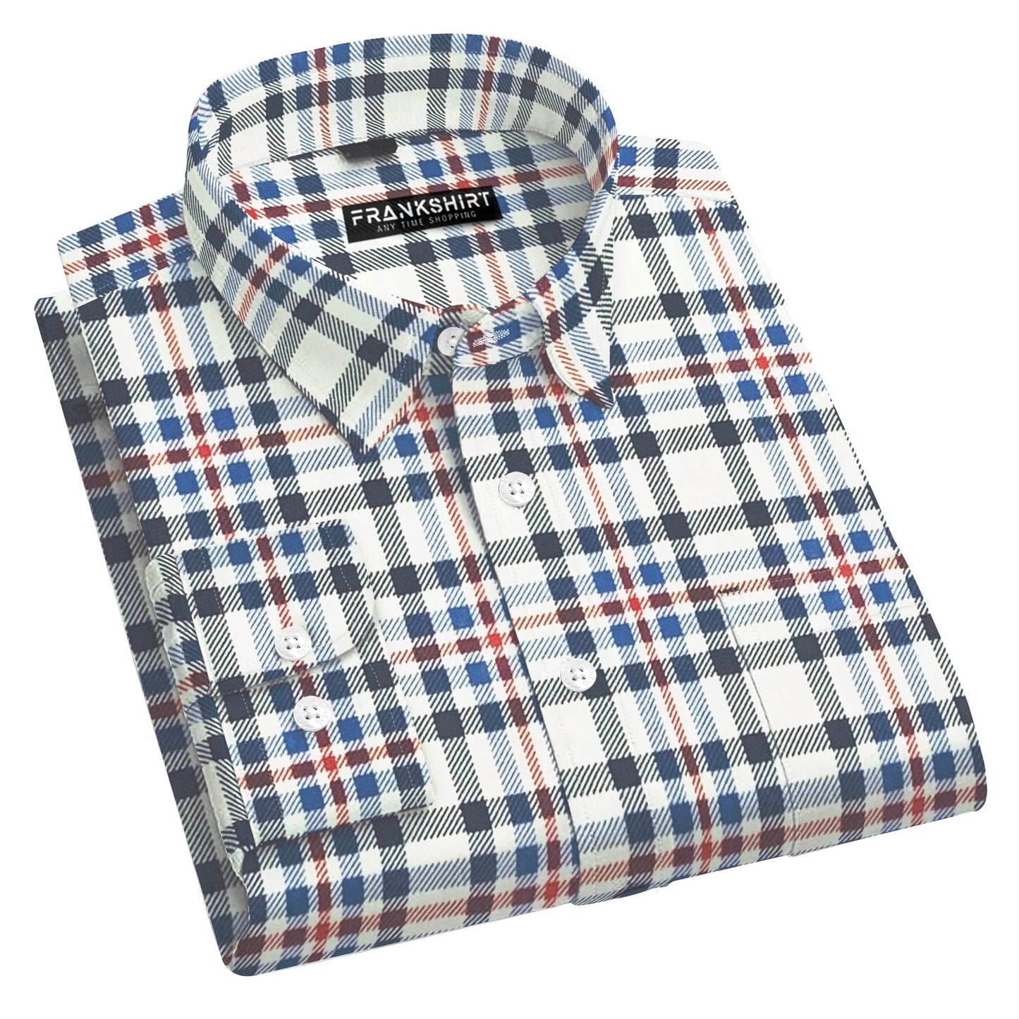 Black and Blue Check I Regular Fit I 100% Cotton Shirt