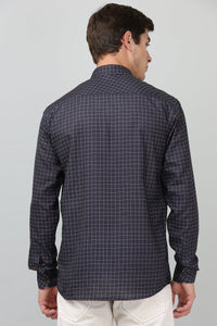 Darnandstitch® Printed Black Checkered Shirt