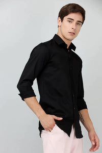 Darnandstitch Contrast Casual Black 100% cotton shirt